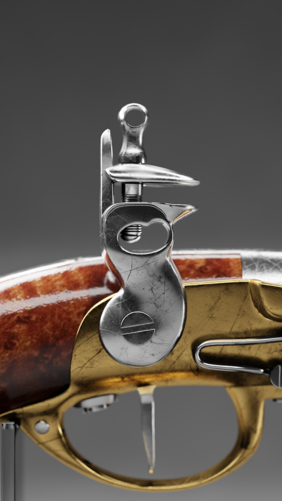 Charleville Cavalry Pistol Flintlock closeup
