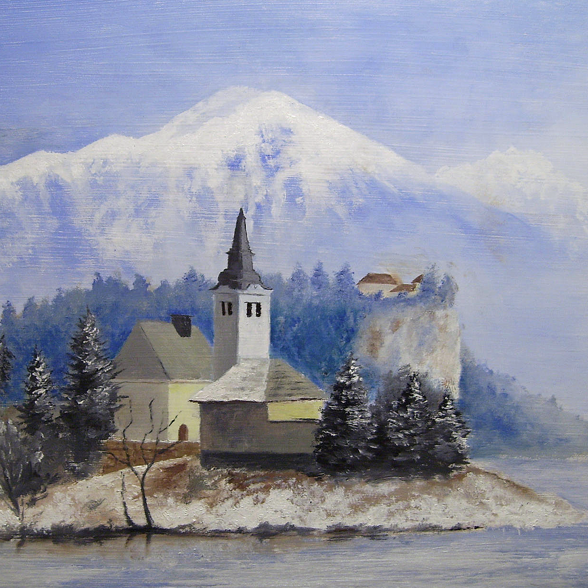Painting of the Lake Bled - from the traditional art portfolio.